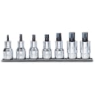 BETA - Serie di 7 chiavi a bussola maschio a profilo XZN su supporto 1/2 7PZ guide XZN/SB7.