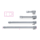 BETA - Prolunghe con attacchi quadri maschio e femmina 1/2" cromate 255mm 1/2 /22.
