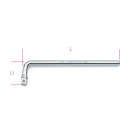 BETA - Quadro maschio ad angolo 1/2" cromato 1/2/44.
