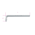BETA - Quadro maschio ad angolo 1/2" cromato 1/2/44.