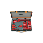 BETA - 9 chiavi a bussola esagonali 3 chiavi a bussola esagonali maschio e 4 accessori CASSETTE 16PZ 1000V MQ 1/2 MQ/C16