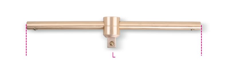 BETA - Quadro maschio 1/2" con spina scorrevole antiscintilla QUADRI SCORREVOLI ANTISCINT. 1/2 BA /42.