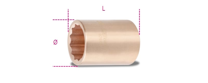 BETA - Chiavi a bussola poligonali antiscintilla 3/4 BA 27.