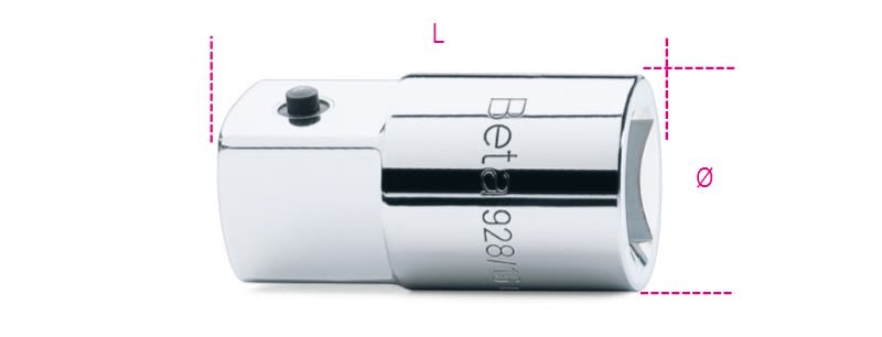 BETA - Raccordo con attacco quadro femmina 3/4" e maschio 1" cromato F3/4XM1/16 009280807