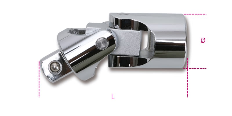 BETA - Snodo con attacchi quadri maschio e femmina 3/4" cromato SNODI 3/4 /25.