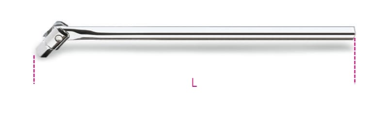 BETA - Quadro maschio snodato 3/4" con impugnatura in metallo cromato a 36 A.