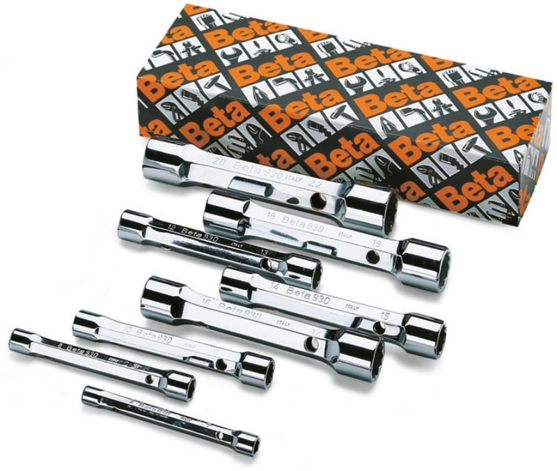 BETA - Serie di 8 chiavi a tubo doppie poligonali serie pesante CHIAVI A TUBO SERIE 8PZ/S8.
