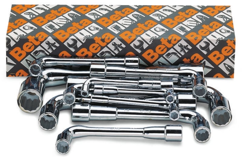 BETA - Serie di 11 chiavi a pipa doppie esagonali-poligonali CHIAVI DP PESANTI POL SR11PZ/S11.
