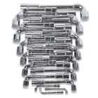 BETA - Serie di 25 chiavi a pipa doppie esagonali-poligonali art. 932, chiavi a pipa dp pesanti pol sr25pz/s25. 009320082