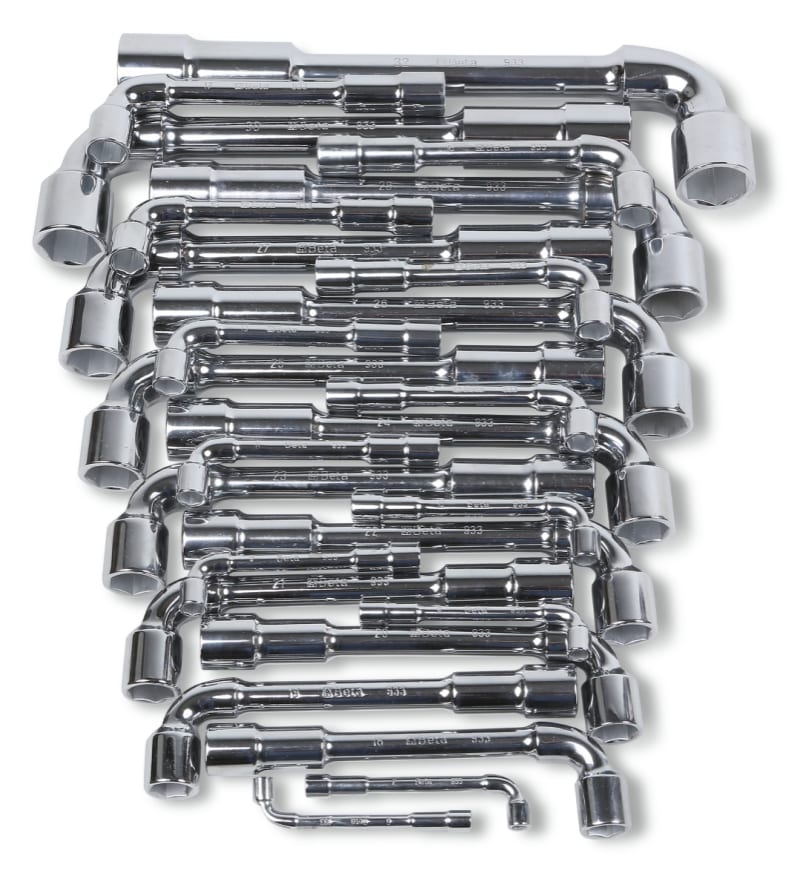 BETA - Serie di 25 chiavi a pipa doppie esagonali art. 933, chiavi a pipa dp pesanti esa sr25pz /s25.