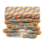 BETA - Serie di 12 chiavi a bussola esagonale con impugnatura bimateriale art. 943BX e chiavi a bussola bmax lunghe 12pz bx/s12.