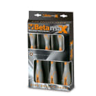 BETA - Serie 6 chiavi bussola esagonale profonda tipo lungo con impugnatura bimateriale BX/D6. 009440056