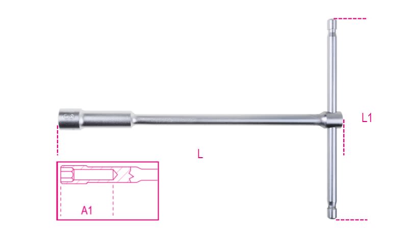 BETA - Chiavi a T semplici con bussola esagonale profonda, chiavi a T buss. esag. profonda 14. 009490014