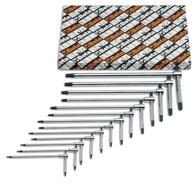 BETA - Serie di 13 chiavi maschio piegate per viti con impronta Torx® T ESAGONALI TX SERIE 13PZ /S13.