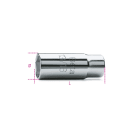 BETA - Chiavi a bussola con attacco quadro femmina 1/2” per candele d’accensione, bussole per candele 13/16 q1/2 c 20,8.