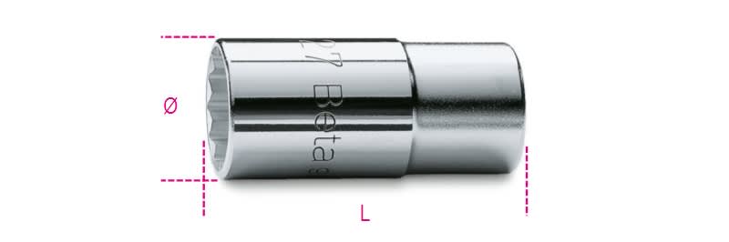 BETA - Chiavi a bussola con attacco quadro femmina 1/2” per iniettori motori Diesel, bussole per iniettori Diesel 27.