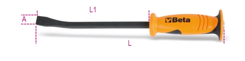 BETA - Leve con estremità piatta curva 600, ideali per lavori di precisione e maneggevolezza ottimale.