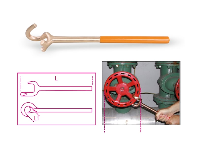 BETA - Chiavi di manovra antiscintilla per valvole di sicurezza chiavi per valvole antiscintilla ba /v80.