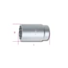 BETA - Chiave a bussola per serraggio dado mozzo, bussole poligonali dado mozzo 1/2 mm27.