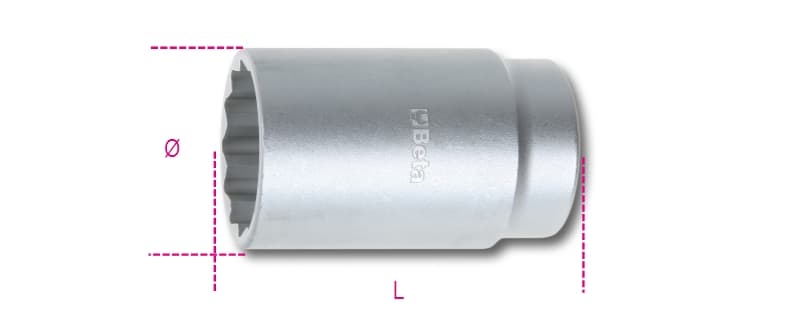 BETA - Chiave a bussola per serraggio dado mozzo POLIGONALI 1/2 MM31.