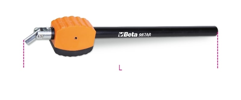 BETA - Leva per valvole pneumatici con fulcro antigraffio attacco rapido.