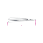 BETA - Pinzetta a molla punte fini curve arrotondate zigrinate in acciaio inossidabile 130.