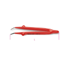 BETA - Pinzetta a molla a punte curve arrotondate, zigrinate IS 1000V MQ.