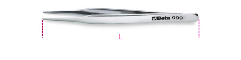 BETA - Pinzetta a molla antiacido antimagnetica a punte piatte arrotondate in acciaio inossidabile pinzette punte piatte arrotondate.