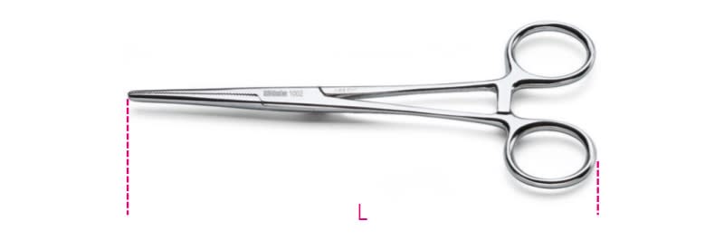 BETA - Pinzetta autobloccante a becchi arrotondati, zigrinati in acciaio inossidabile EX1779.