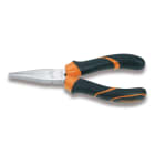 BETA - Pinze becchi piatti lunghi zigrinati impugnatura bimateriale 160 BM. 010080036