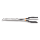 BETA - Pinza a becchi mezzotondi lunghissimi zigrinati piegati a 45° con doppio snodo manici ricoperti PVC antiscivolo DP. CERN. 1/2TONDI 45 L/DP.