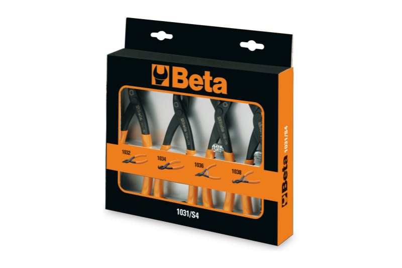 BETA - Pinze Seeger Serie 4pz per anelli elastici di sicurezza S4.