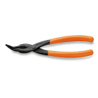 BETA - Pinze becchi piegati 45° per anelli elastici di sicurezza, fori manici ricoperti PVC 180.