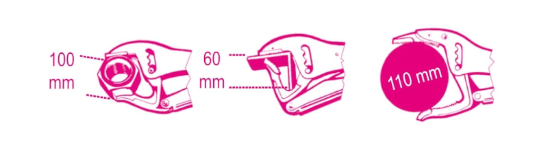 BETA - Pinza autobloccante a doppia regolazione a grande capacità Grip AP 100mm - L 255mm.