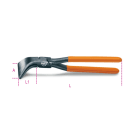 BETA - Pinza a becchi larghi piegati a 45° per lattonieri manici ricoperti in PVC pinze per lattonieri curve 280