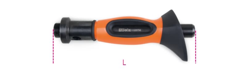 BETA - Battifustella per fustelle 1105 da 2 a 50 mm con impugnatura, ideale per tagli precisi da 2 a 50 mm.