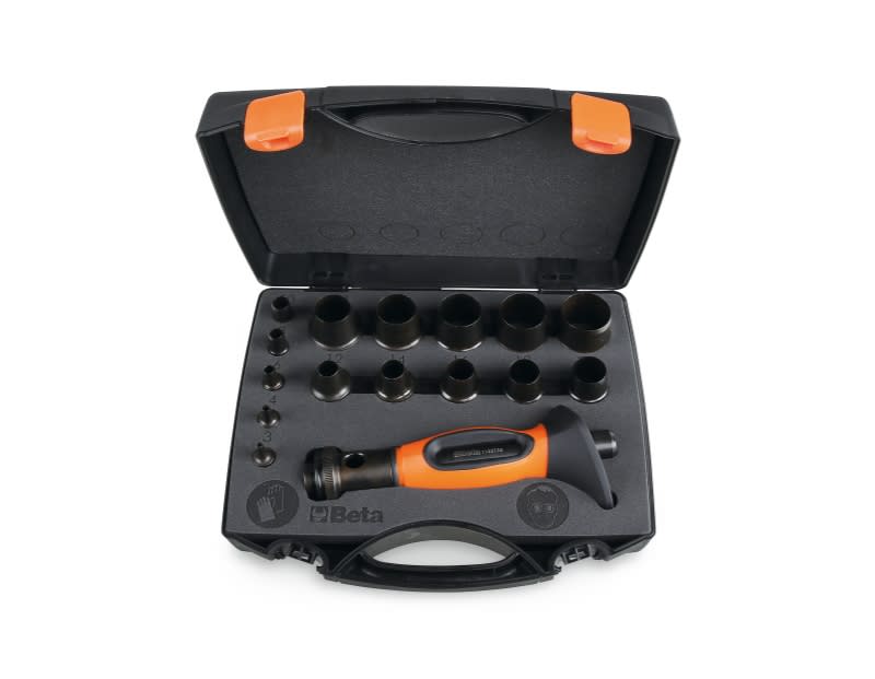 BETA - Assortimento di 15 fustelle da 3 a 30 mm e 1 accessorio CASS.15 FUSTELLE+1 BATTIF. D3-D30 C/16T.
