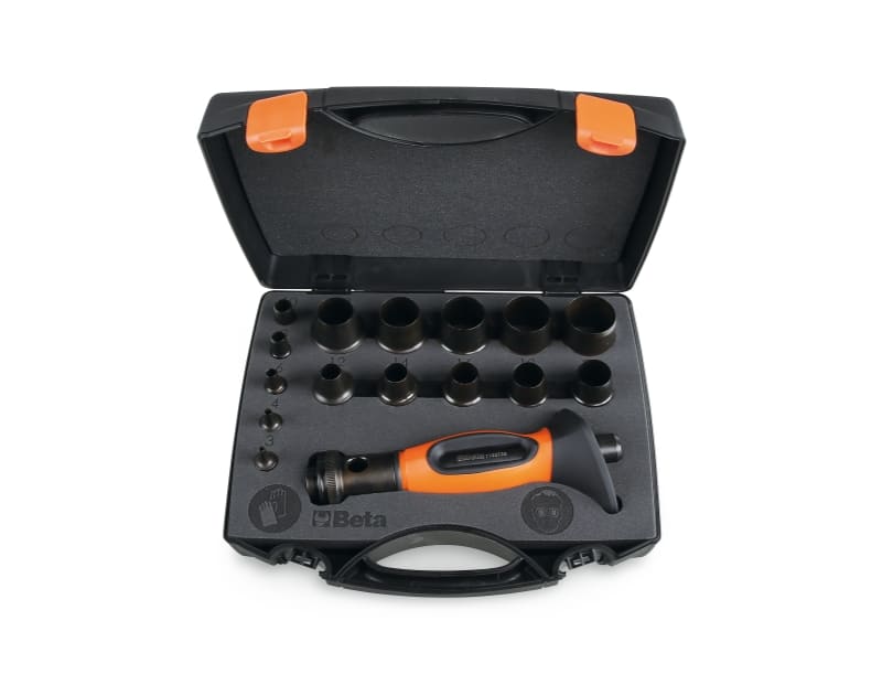 BETA - Assortimento di 15 fustelle da 3 a 30 mm e 1 accessorio CASS.15 FUSTELLE+1 BATTIF. D3-D30 C/16T.