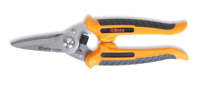 BETA - Forbici multiuso lame diritte in acciaio inossidabile con microdentatura TP2 BMX. 011300002