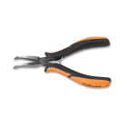 BETA - Pinza per elettronica a becchi piatti piegati lisci impugnatura bimateriale pinze elettr.becchi p.ti p/l lisci bm140.