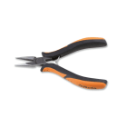 BETA - Pinza per elettronica becchi mezzotondi lisci impugnatura bimateriale BM 140.