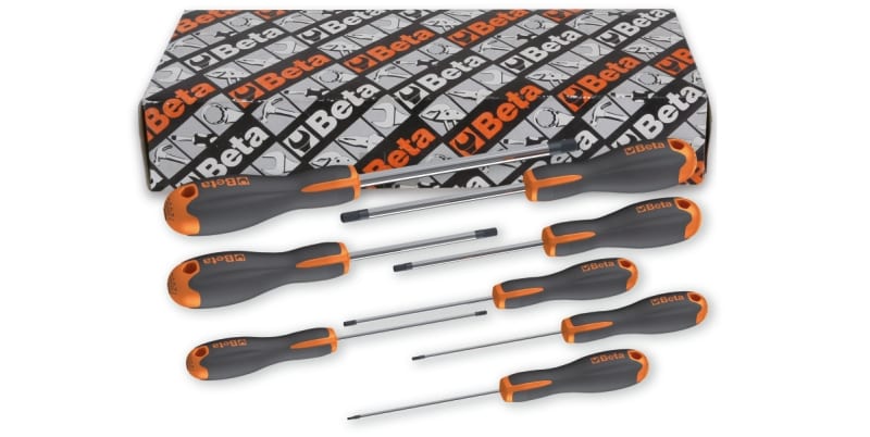 BETA - Serie 8 chiavi maschio esagonale con impugnatura Evox e giravite maschio esag Evox SR 8 pz/s8.