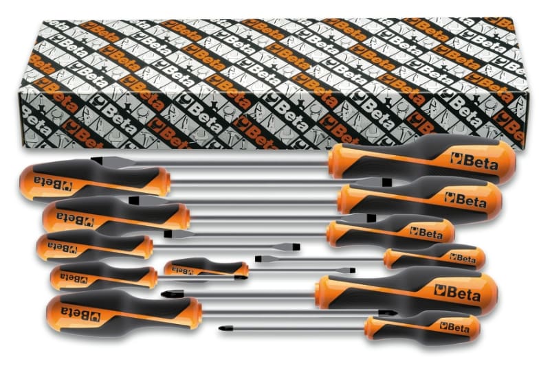 BETA - Serie 12 giravite art. 1260, 1262 giraviti lp-ph betagrip 12pz s12, set completo per ogni esigenza. 012630112