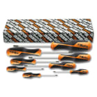 BETA - Serie di 8 chiavi maschio con impugnatura viti con impronta tamper resistant torx art. 1268rtx giraviti rtx betagrip 8pz rtx/s8