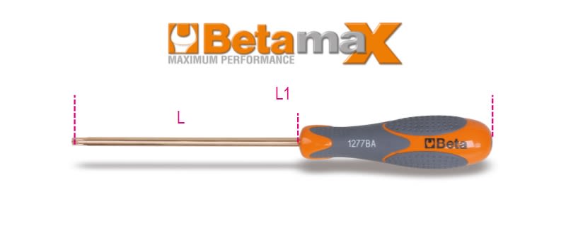 BETA - Giravite per viti con impronta torx antiscintilla, giraviti tx antiscintilla ba 75 tx15.