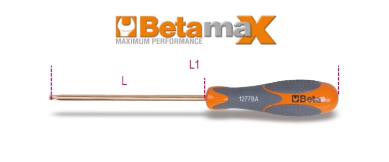 BETA - Giravite per viti con impronta torx antiscintilla, giraviti tx antiscintilla ba 75 tx15.
