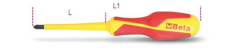 BETA - Giravite per viti con impronta a croce Pozidriv®-Supadriv® PZ/SDV BGMQ 3X60.