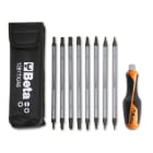 BETA - Assortimento di 8 giravite bivalenti e 1 impugnatura di manovra in astucci 8pz lame TX 1281 BG/A8.