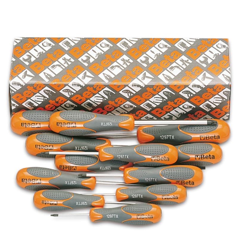 BETA - Serie di 12 chiavi maschio con impugnatura per viti con impronta Torx® GIRAVITE BETAMAX 12PZ TX/S12.