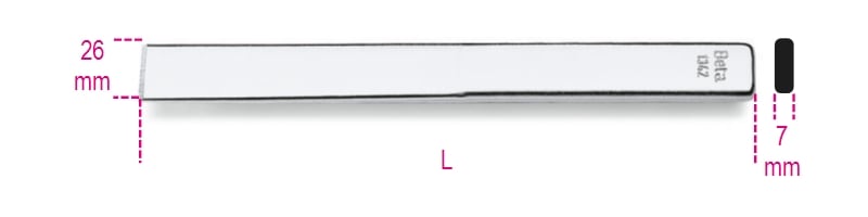 BETA - Scalpello extrapiatto con tagliente diritto DR. 013420001
